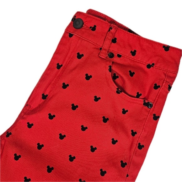 Disney x Forever 21 Pants Womens Medium Red Mickey Mouse Stylish Fashion Apparel - Picture 9 of 10